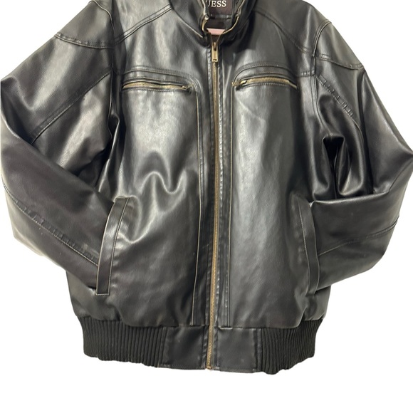 Guess faux leather Bomber jacket - Large - Picture 6 of 13